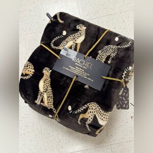 Rachel Black and Tan Cheetah Print Blanket
